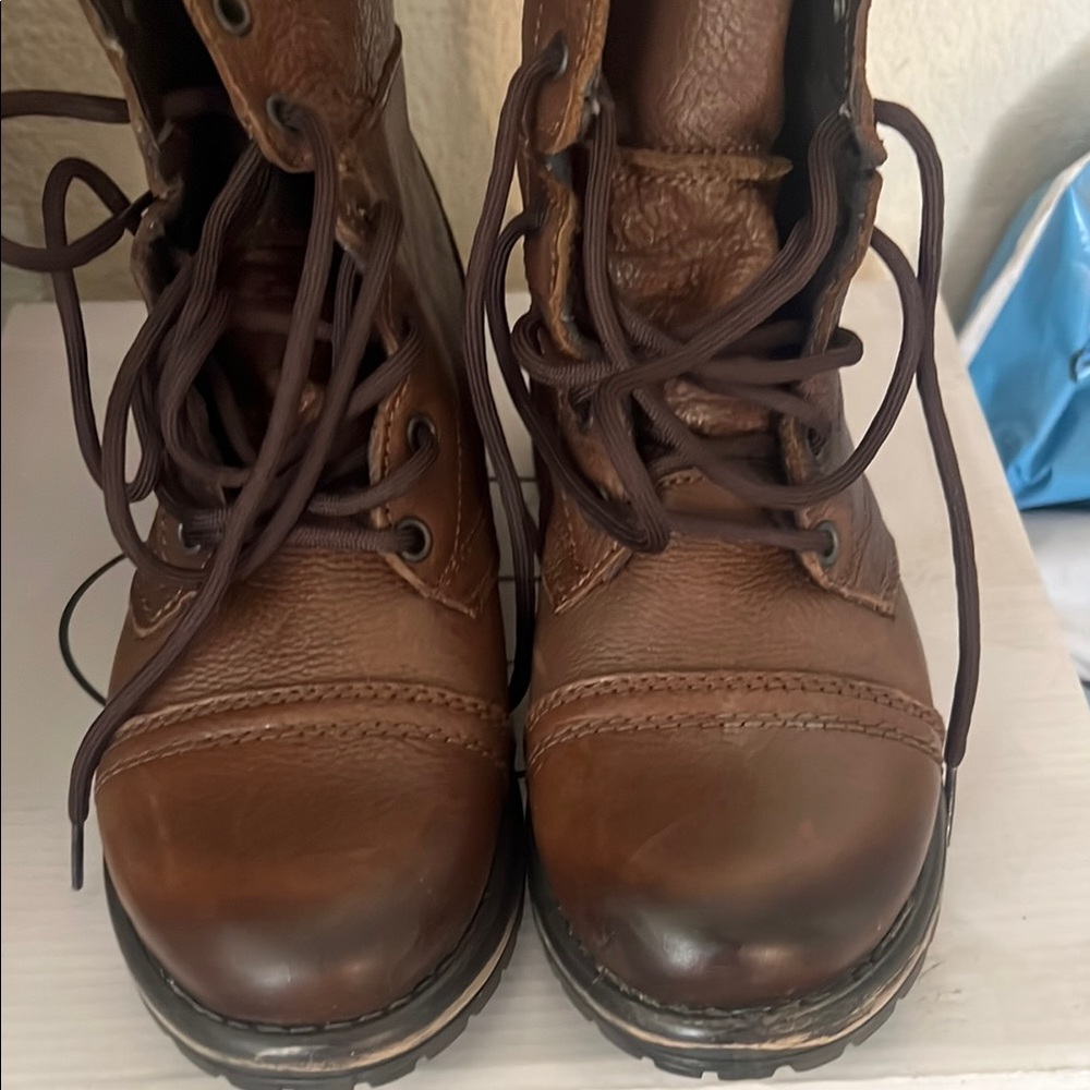 Steve Madden Brown Lace Up Boots
